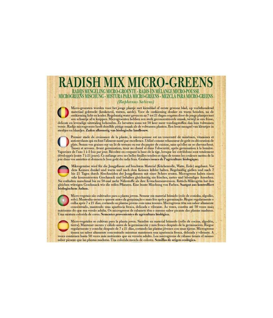 Mistura de Rabanetes para Micro Vegetais