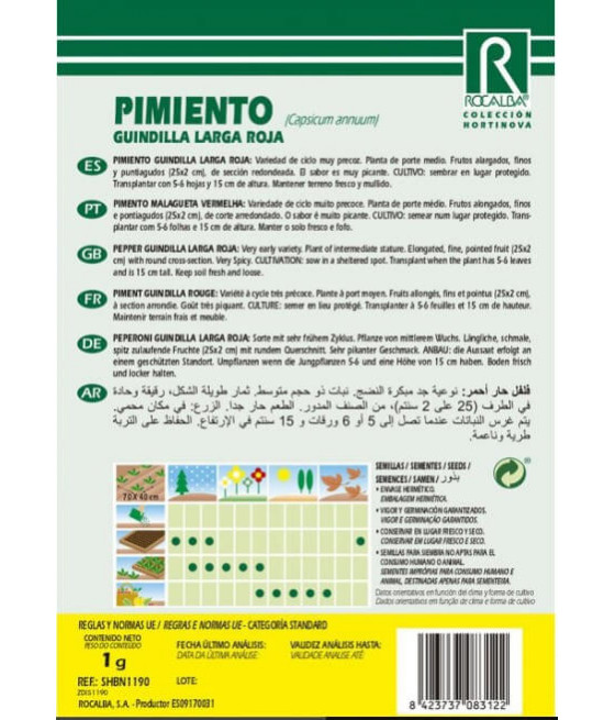 Pimenta Guindilla Larga Vermelha
