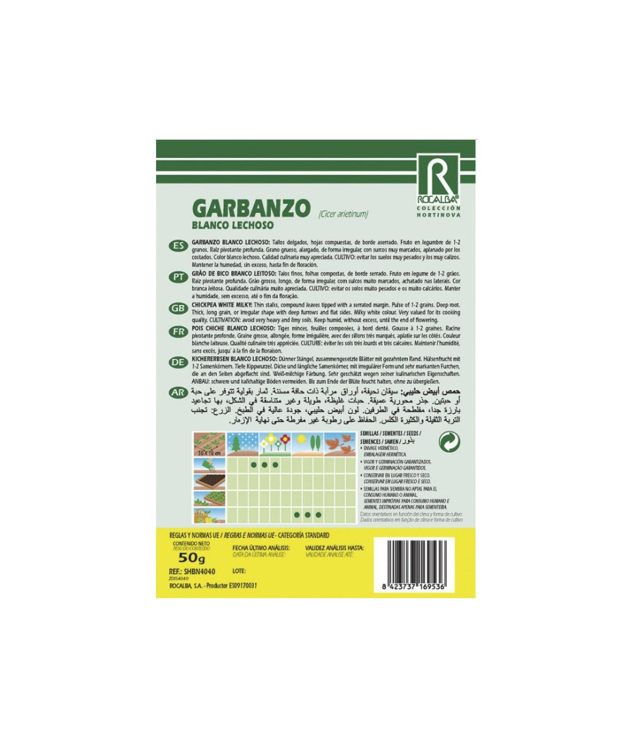 Grão de Bico Branco Leitoso