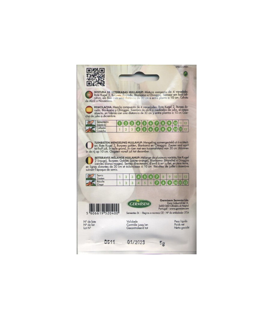 Beterraba Mistura 4 Cores