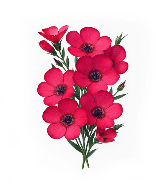Sementes de Linho de Jardim - Vermelho